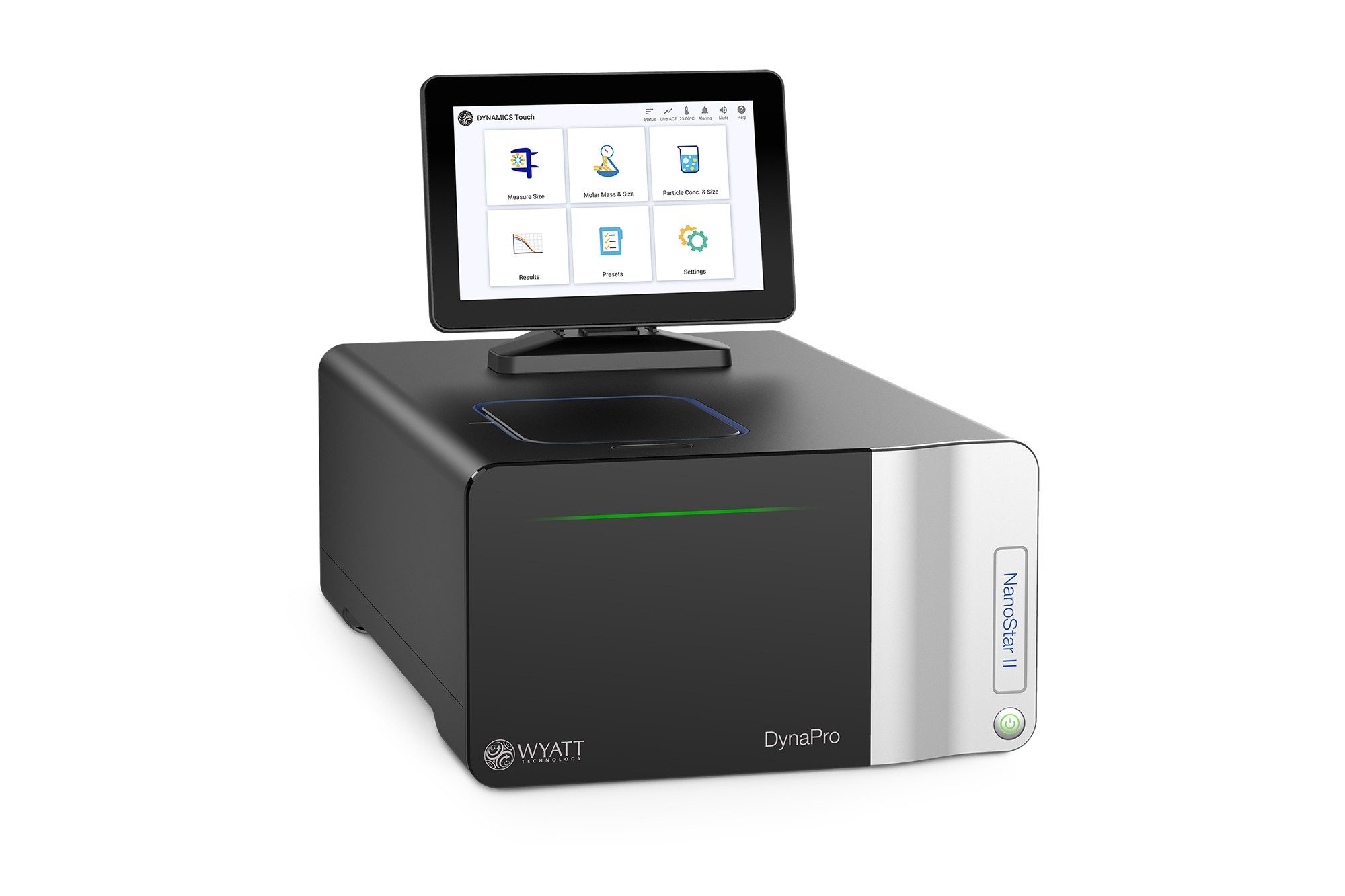 NanoStar™ DLS仪器仅使用2 µL溶液即可测量纳米颗粒的大小、多分散性、浓度以及大分子的摩尔质量和浊度。理想的生物制剂应用包括聚集、胶体和热稳定性分析。