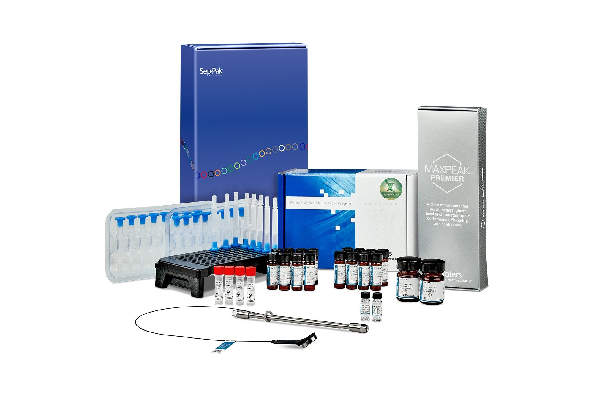 PeptideWorks胰蛋白酶启动和色谱柱试剂盒。