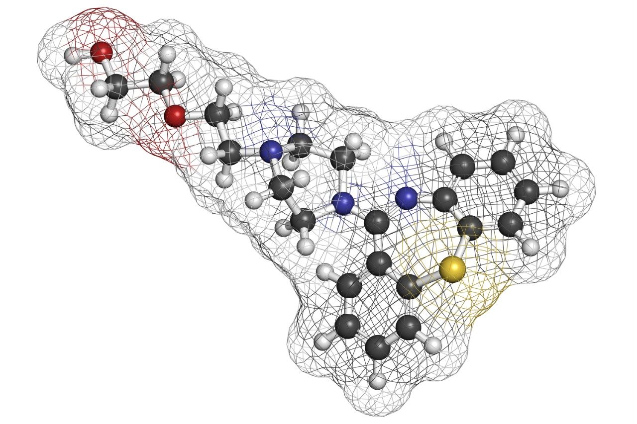 Quetiapine molecule structure