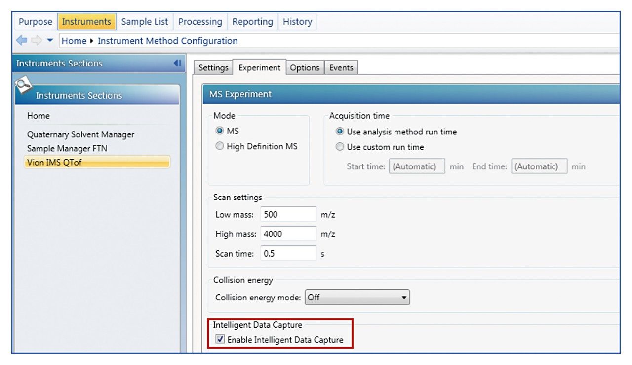 Analysis Method page showing IDC option.