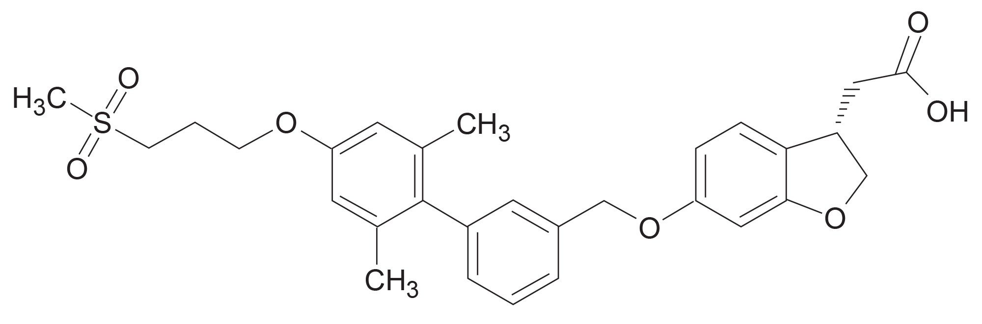 Fasiglifam (TAK875)的结构。