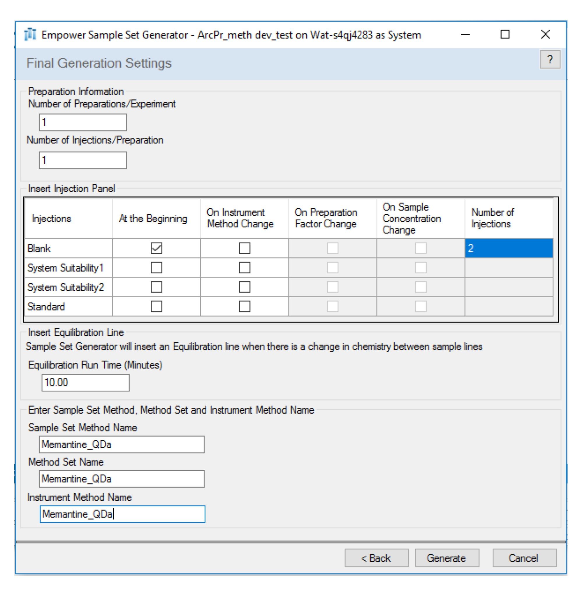 Empower SSG final settings for generation of methods