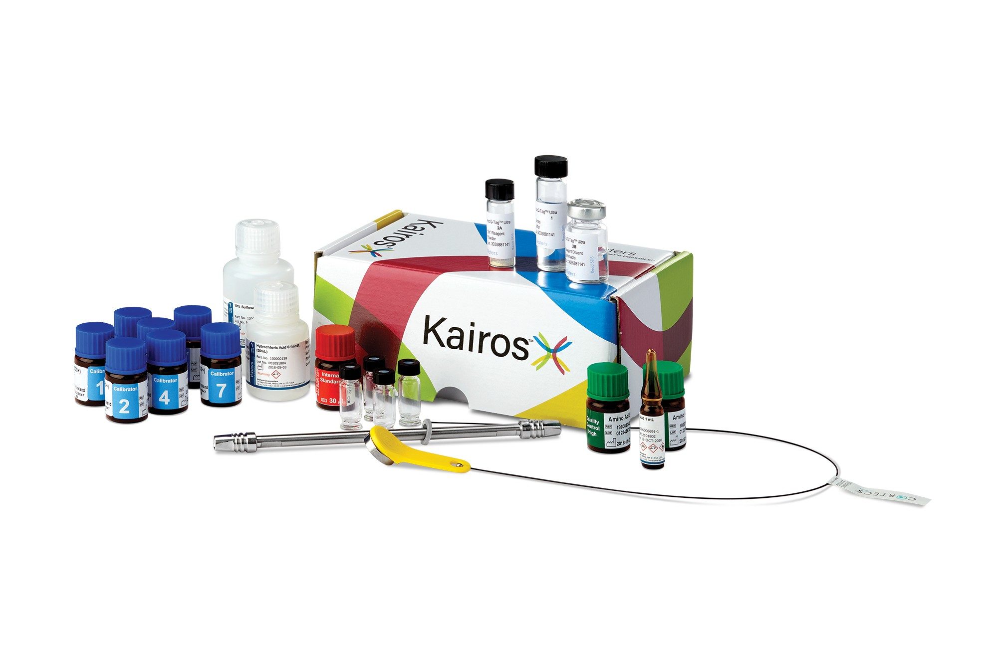 Kairos氨基酸试剂盒是一款用于氨基酸LC-MS分析的全自动氨基酸试剂盒，其中包含手动选项，能够大幅缩短分析时间，并能提供优异的准确度和精密度。